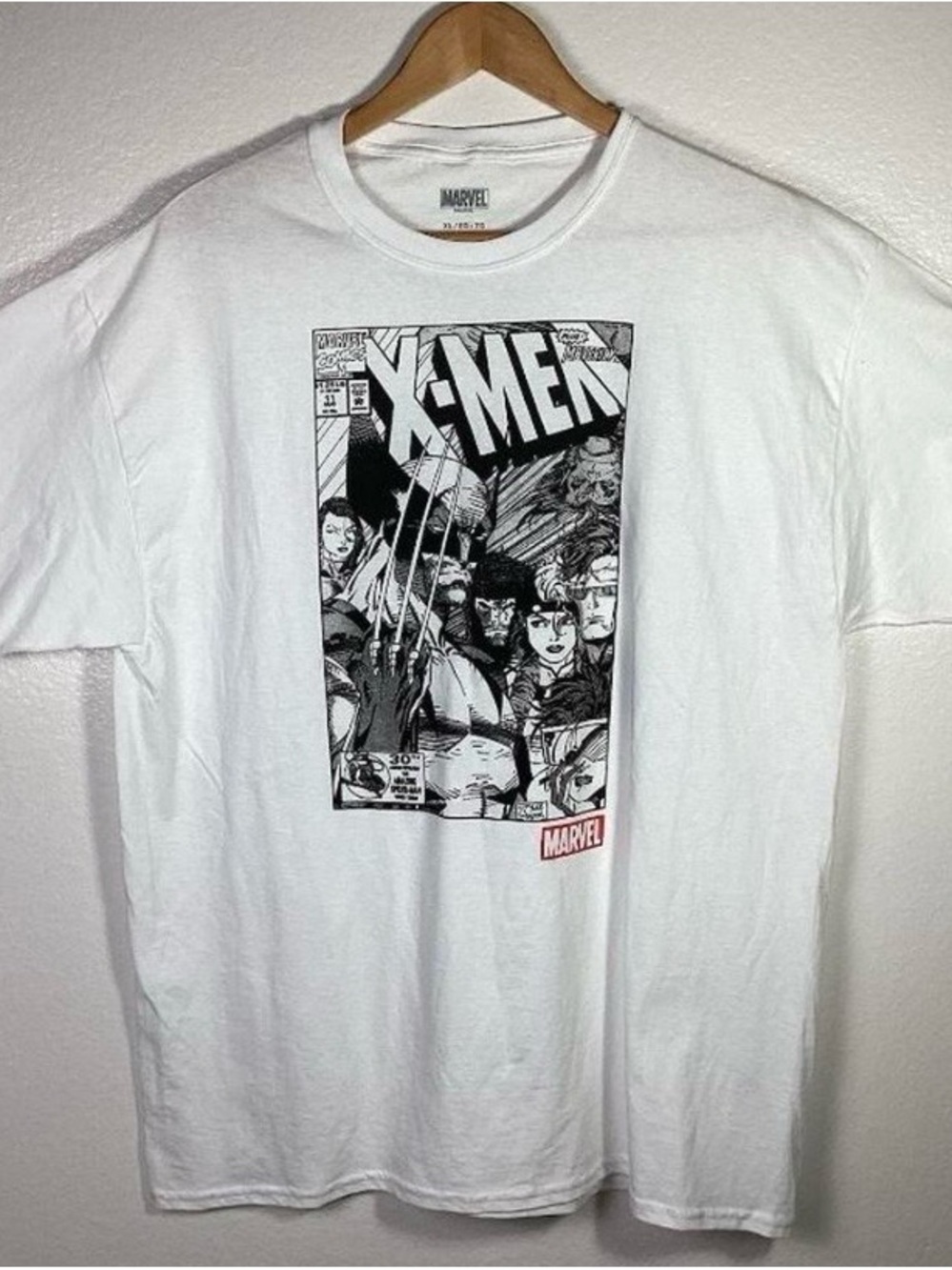 Marvel White Short Sleeve X-Men Comic Panel Tee